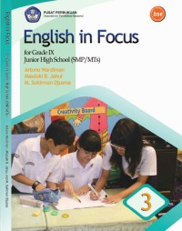 Image of English in Focus Junior High School (SMP/MTs) for Grade IX